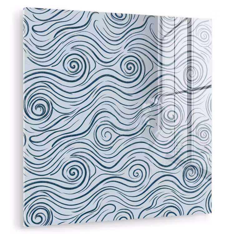 Patroon - Golven - Abstract - Modern - Blauw plexiglas 5mm klein -zzzproduct_nieuw