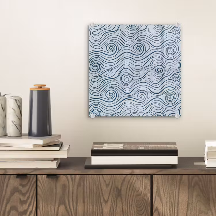 Patroon - Golven - Abstract - Modern - Blauw plexiglas 5mm klein -sfeer1