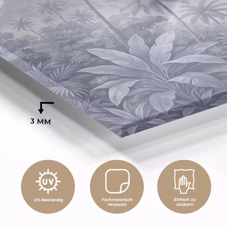 Natuur - Boom - Tropisch - Landschap - Blauw plexiglas 5mm klein -wsfeer2_DE