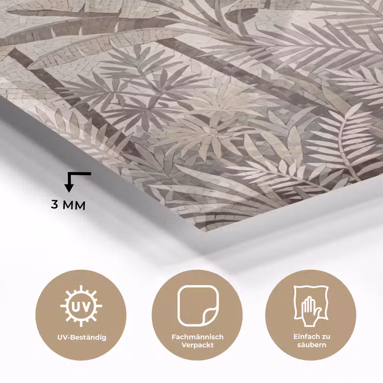 Natuur - Bladeren - Landschap - Mozaïek - Beige plexiglas 5mm klein -wsfeer2_DE