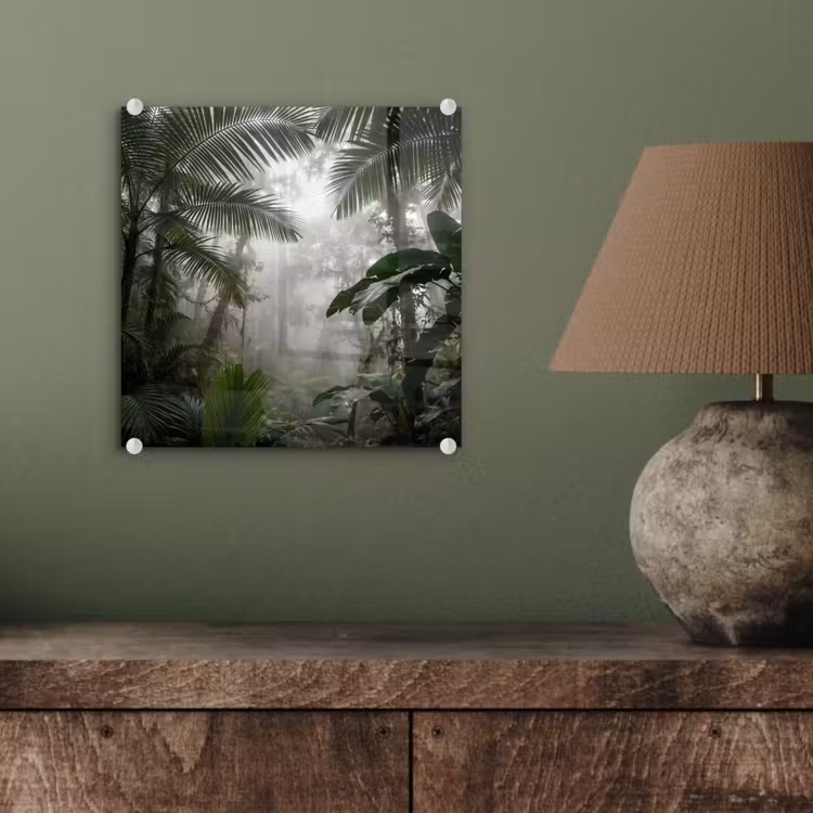 Natuur - Jungle - Mist - Groen - Bladeren plexiglas 5mm klein -sfeer3