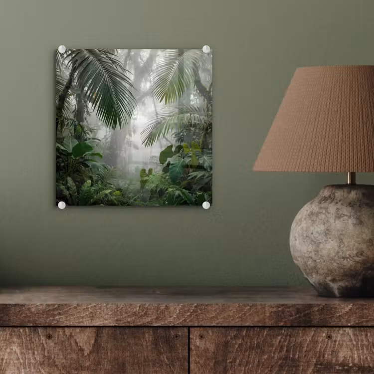 Natuur - Jungle - Mist - Tropisch - Groen plexiglas 5mm klein -sfeer3