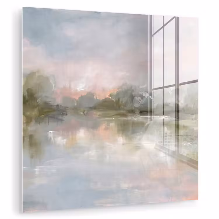 Glasbild - Natur – Landschaft – Abstrakt – Wasser – Grün - Natuur - Landschap - Abstract - Water - Groen plexiglas 5mm klein