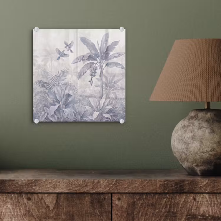 Natuur - Vogel - Jungle - Illustratie - Blauw plexiglas 5mm klein -sfeer3
