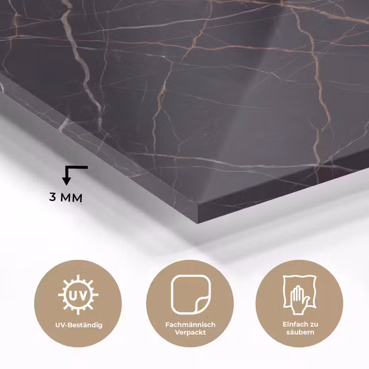 Natuursteen - Marmerpatroon - Abstract - Modern - Zwart - Goud plexiglas 5mm klein -wsfeer2_DE