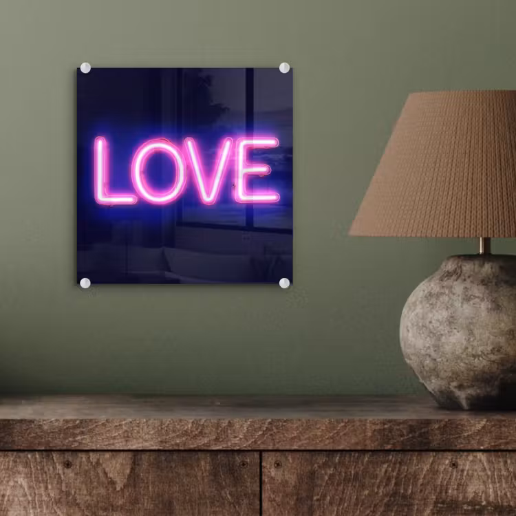 Neon - Love - Valentijn plexiglas 5mm klein -sfeer3