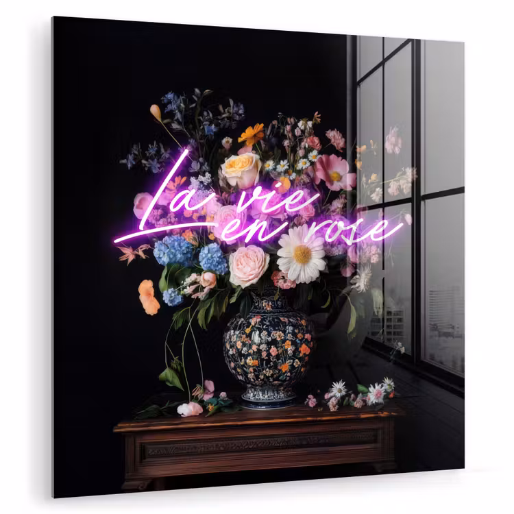 Neon - Vaas - Bloemen plexiglas 5mm klein -zzzproduct_nieuw