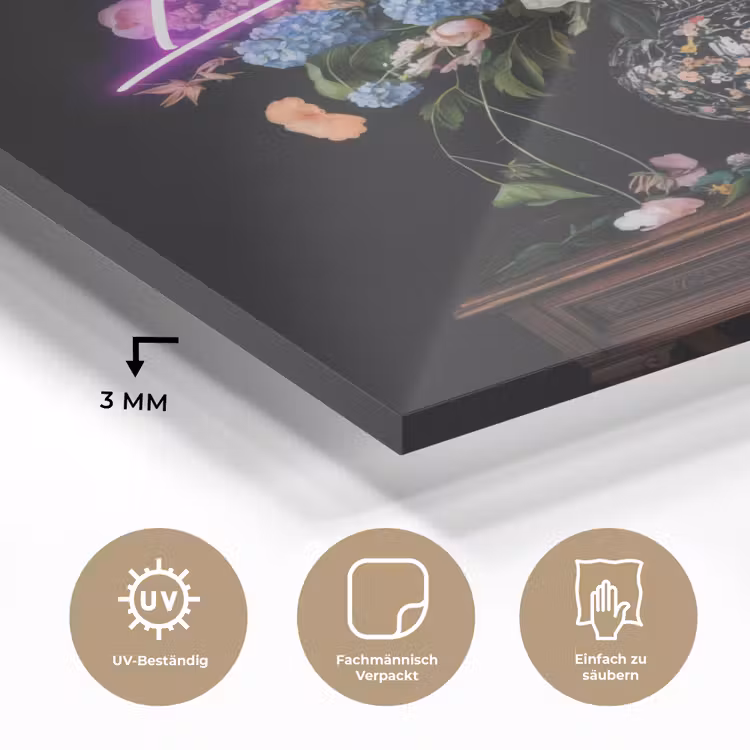 Neon - Vaas - Bloemen plexiglas 5mm klein -wsfeer2_DE