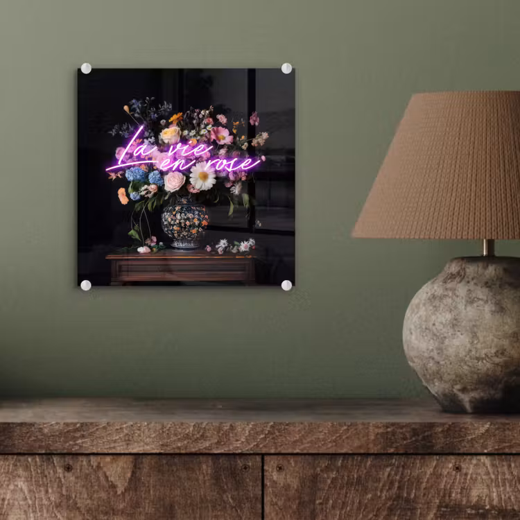 Neon - Vaas - Bloemen plexiglas 5mm klein -sfeer3