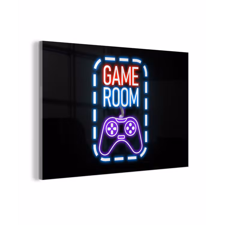 Neon - Quotes - Game room - Controller - Zwart plexiglas 5mm klein -z3d