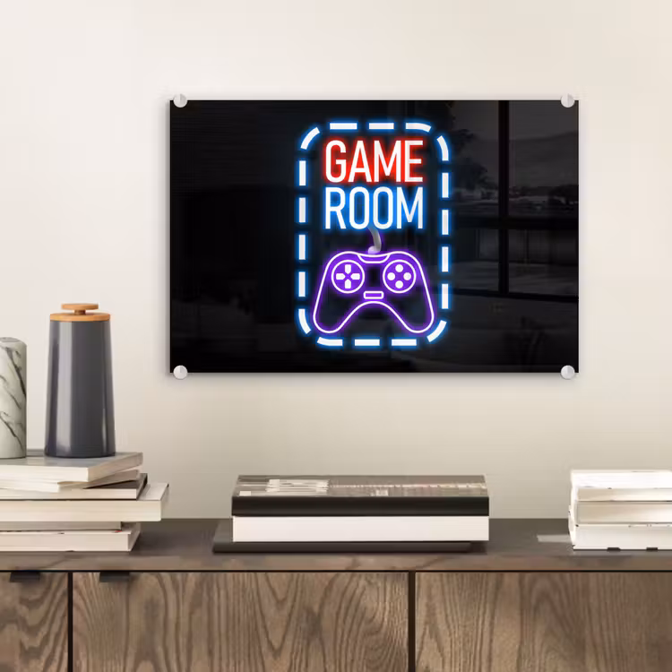 Neon - Quotes - Game room - Controller - Zwart plexiglas 5mm klein -sfeer1
