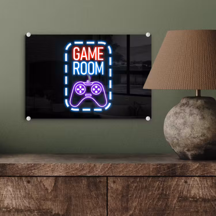 Neon - Quotes - Game room - Controller - Zwart plexiglas 5mm klein -sfeer3