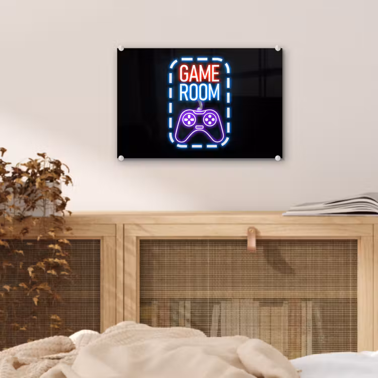 Neon - Quotes - Game room - Controller - Zwart plexiglas 5mm klein -sfeer4