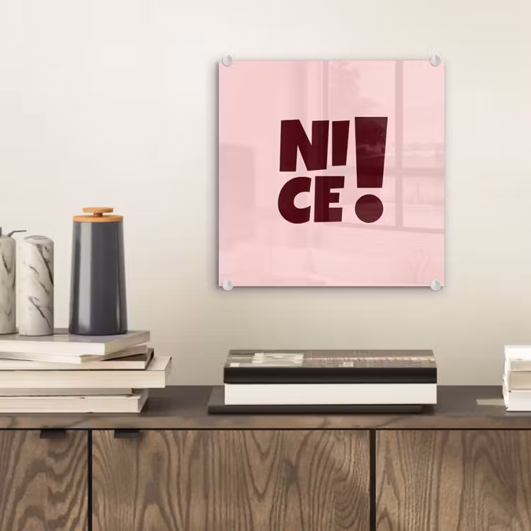 Nice - Uitroepteken - Roze plexiglas 5mm klein -sfeer1