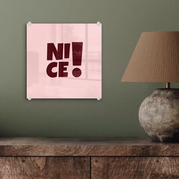 Nice - Uitroepteken - Roze plexiglas 5mm klein -sfeer3
