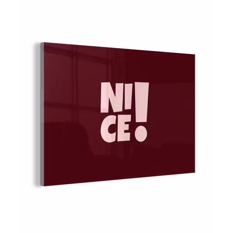 Nice - Uitroepteken - Rood plexiglas 5mm klein -z3d