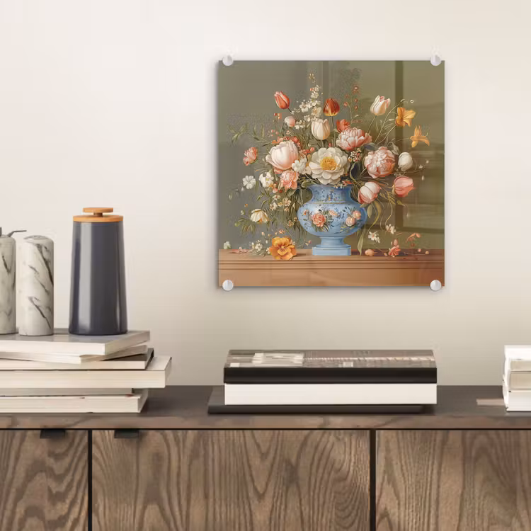 Neutral - Bloemen - Boeket - Vaas plexiglas 5mm klein -sfeer1