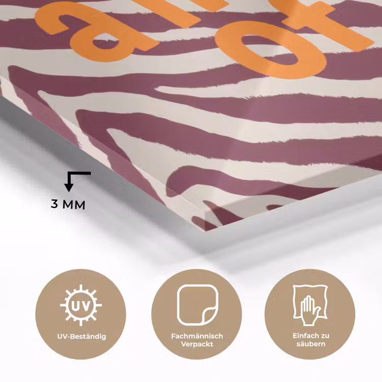 New era - Bordeaux - Zebraprint plexiglas 5mm klein -wsfeer2_DE