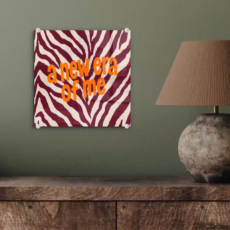 New era - Bordeaux - Zebraprint plexiglas 5mm klein -sfeer3