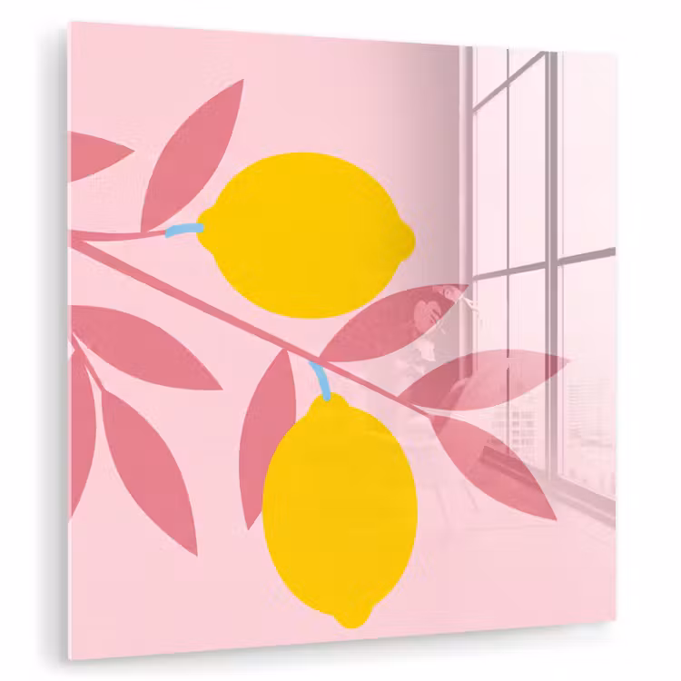 Fruit - Tak - Natuur - Abstract - Roze plexiglas 5mm klein -zzzproduct_nieuw