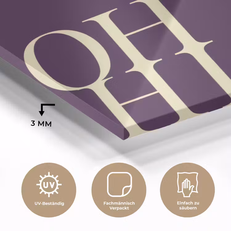 Oh hi - Paars - Cursief plexiglas 5mm klein -wsfeer2_DE
