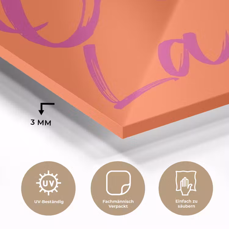 Oh la la - Oranje - Roze - Grafisch plexiglas 5mm klein -wsfeer2_DE