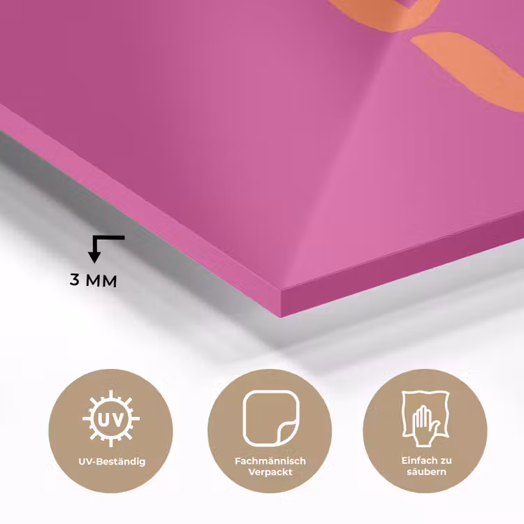 Oh la la - Roze - Oranje - Minimalistisch plexiglas 5mm klein -wsfeer2_DE