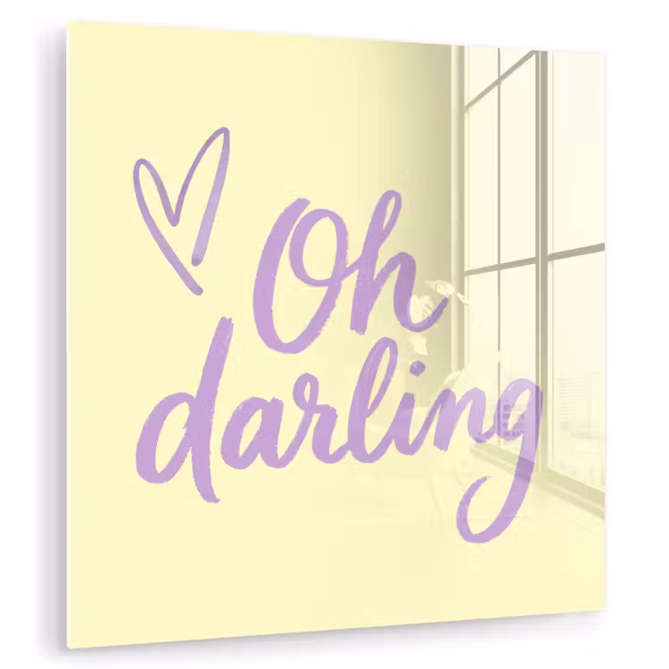Oh darling - Geel - Hart plexiglas 5mm klein -zzzproduct_nieuw