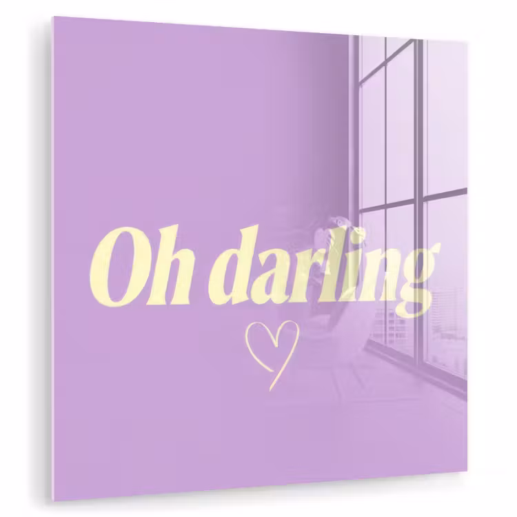 Oh darling - Hart - Paars plexiglas 5mm klein -zzzproduct_nieuw