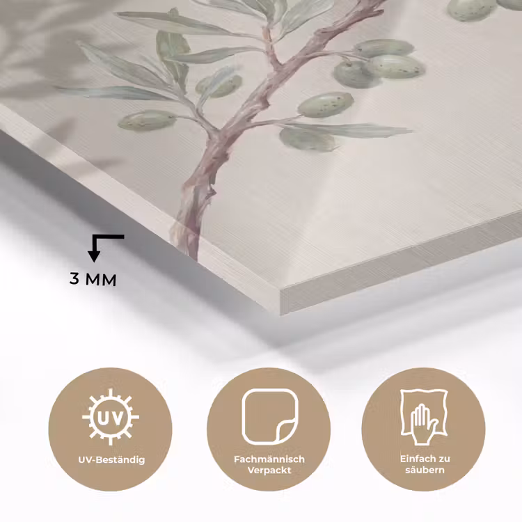 Olijftak - Bladeren - Natuur - Groen - Beige plexiglas 5mm klein -wsfeer2_DE