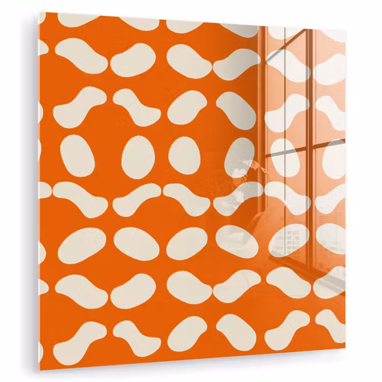 Oranje - Organische vormen - Wit plexiglas 5mm klein 11 -zzzproduct_nieuw