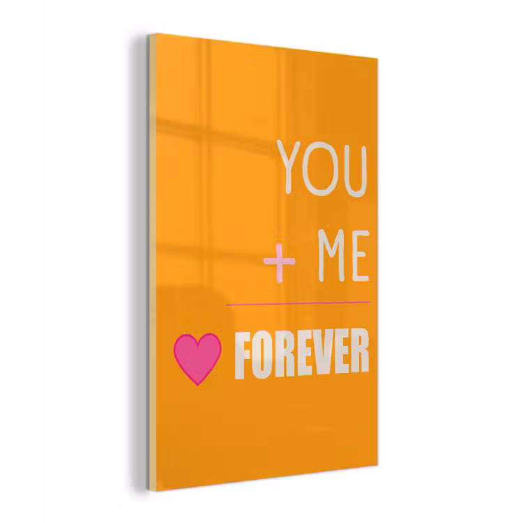 Oranje - Love - Valentijn plexiglas 5mm klein -z3d