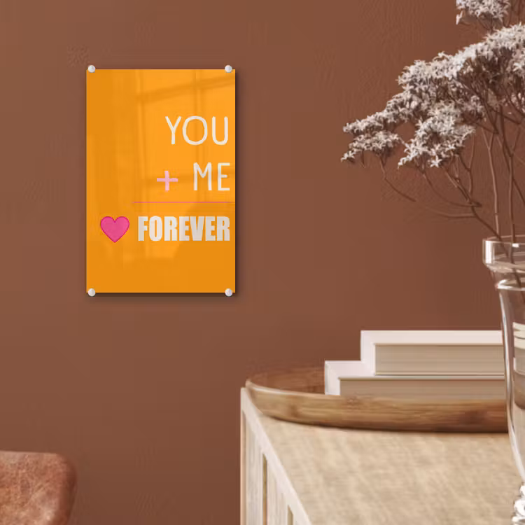 Oranje - Love - Valentijn plexiglas 5mm klein -sfeer5