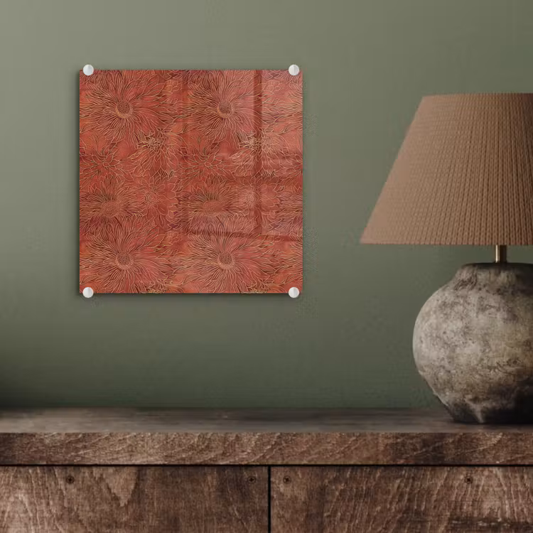 Oosters - Bloemen - Terracotta plexiglas 5mm klein 11 -sfeer3