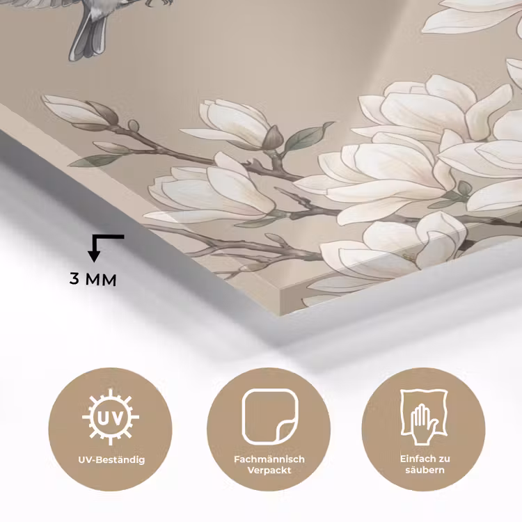 Oosters - Vogels - Beige plexiglas 5mm klein -wsfeer2_DE