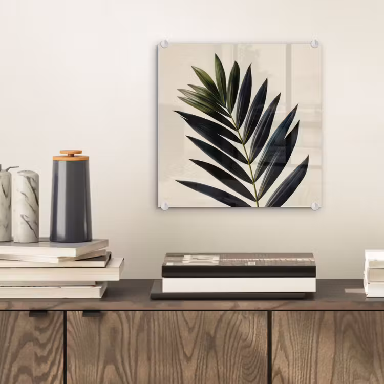 Palmblad - Donkere bladen - Subtiel plexiglas 5mm klein -sfeer1