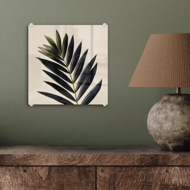 Palmblad - Donkere bladen - Subtiel plexiglas 5mm klein -sfeer3