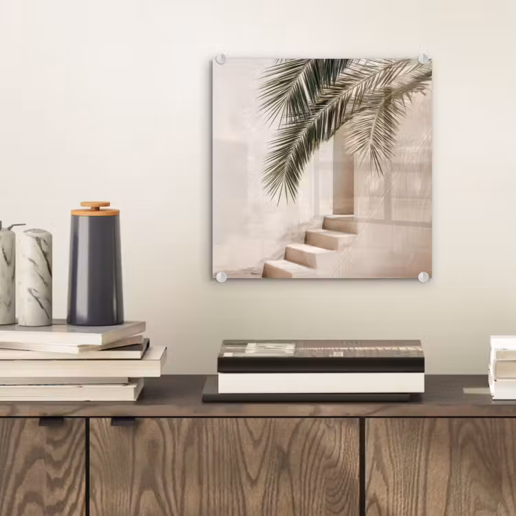 Palmboom - Schaduw - Trap - Beige plexiglas 5mm klein -sfeer1
