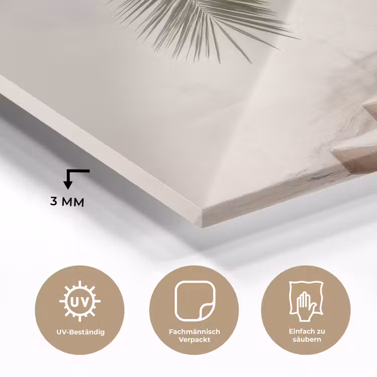 Palmboom - Schaduw - Trap - Beige plexiglas 5mm klein -wsfeer2_DE