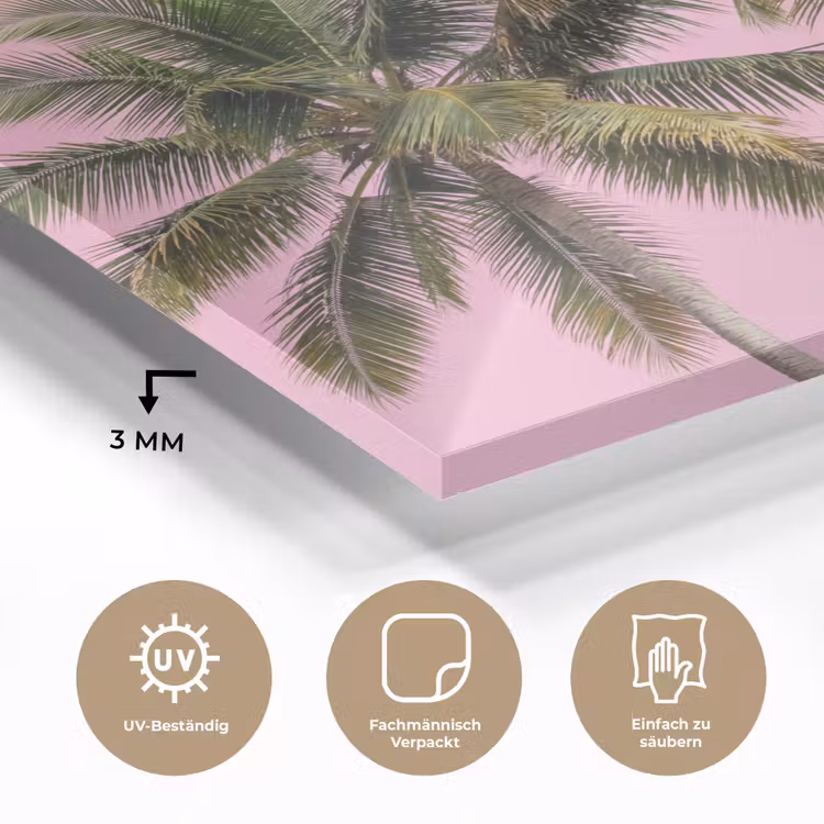 Palmboom - Tropisch - Pink plexiglas 5mm klein -wsfeer2_DE