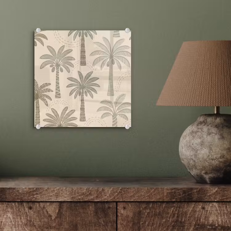 Palmbomen - Patroon - Tropisch - Beige plexiglas 5mm klein -sfeer3
