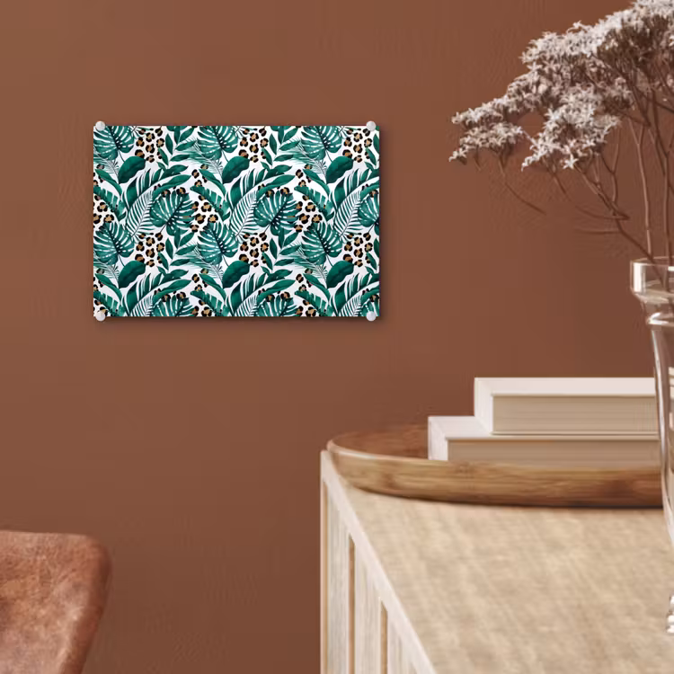 Palmblad - Panterprint - Tropical plexiglas 5mm klein -sfeer5