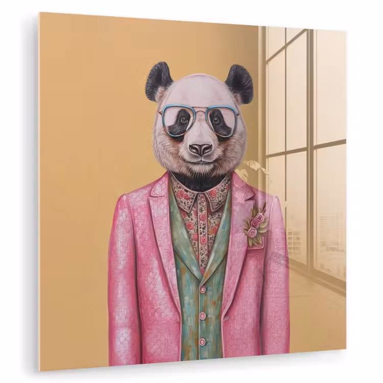 Panda - Pak - Zonnebril - Blauw plexiglas 5mm klein -zzzproduct_nieuw