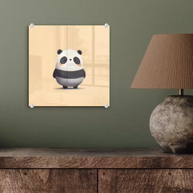 Panda - Beige - Minimalistisch plexiglas 5mm klein -sfeer3