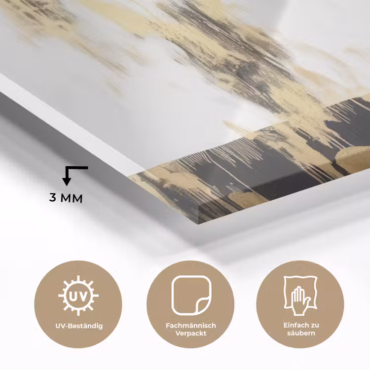 Panter - Zwart - Abstract - Goud plexiglas 5mm klein -wsfeer2_DE