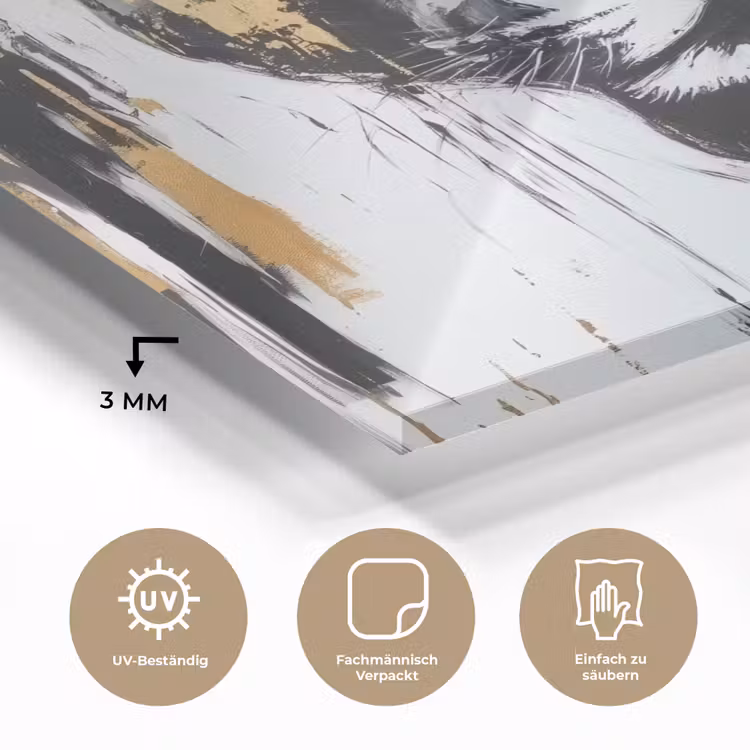 Panter - Zwart - Abstract - Verfstreken plexiglas 5mm klein -wsfeer2_DE
