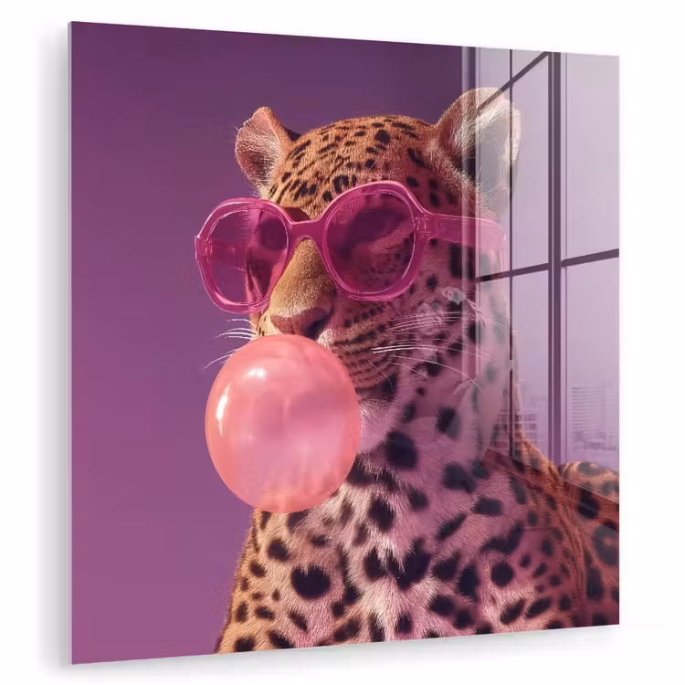 Panter - Zonnebril - Kauwgombel - Roze plexiglas 5mm klein -zzzproduct_nieuw