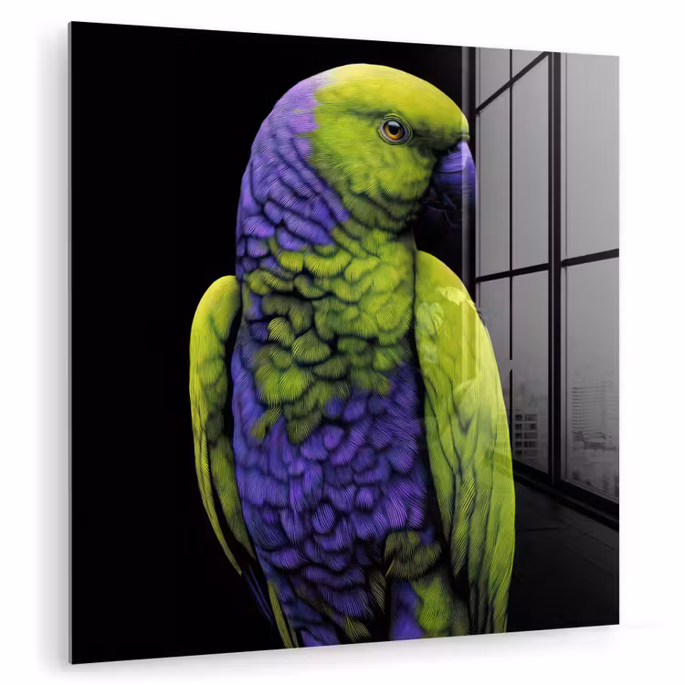 Papegaai - Veren - Opvallend - Groen plexiglas 5mm klein -zzzproduct_nieuw