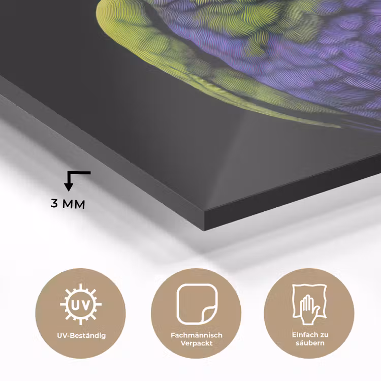 Papegaai - Veren - Opvallend - Groen plexiglas 5mm klein -wsfeer2_DE