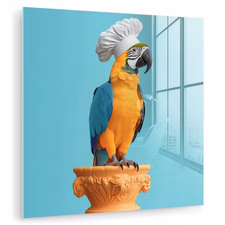 Papegaai - Koksmuts - Grappig - Vogel plexiglas 5mm klein -zzzproduct_nieuw